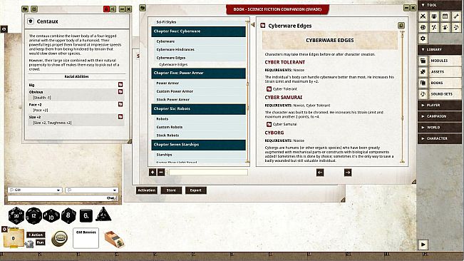 Fantasy Grounds - Science Fiction Companion (SWADE)
