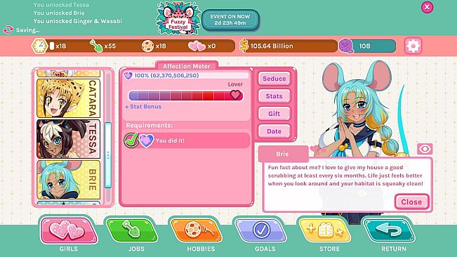 Crush Crush - Fuzzy Festival Event Bundle