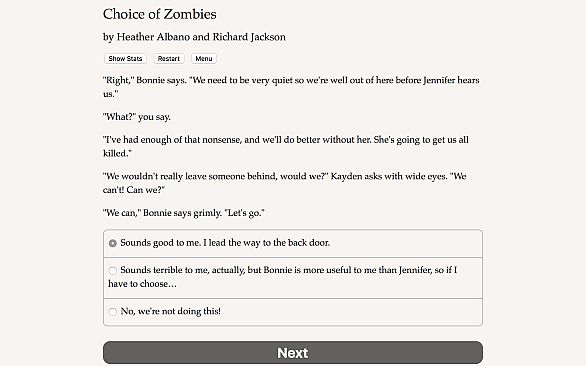 Choice of Zombies