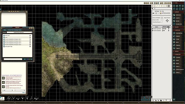Fantasy Grounds - Pathfinder 2 RPG - Flip-Mat: Deadly Mines Multi-Pack
