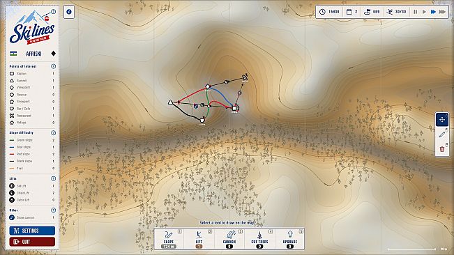 Ski Lines: Trail Map