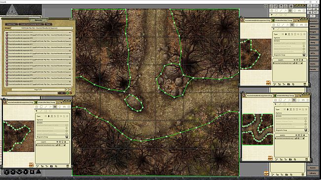 Fantasy Grounds - Pathfinder RPG - Flip-Tiles - Haunted Woodlands Expansion