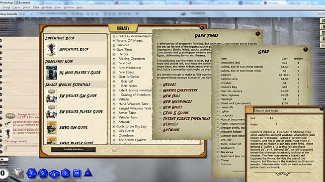 Fantasy Grounds - Deadlands Noir - Player's Guide