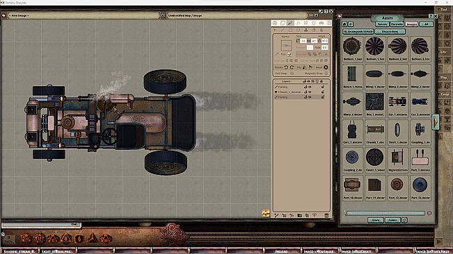 Fantasy Grounds - FG Steampunk Vehicles Map Pack