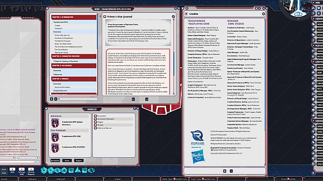 Fantasy Grounds - Transformers Roleplaying Game Core Rules and Ruleset