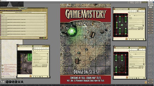 Fantasy Grounds - Pathfinder RPG - GameMastery Map Pack: Dungeon Sites