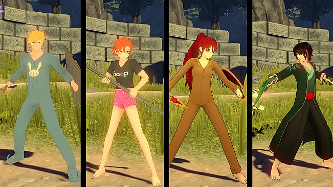RWBY: Grimm Eclipse - Team JNPR Pajamas Costume Pack