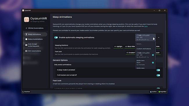 OyasumiVR - VR Sleeping Utilities