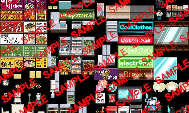 RPG Maker MZ - Shopping Mall Tileset