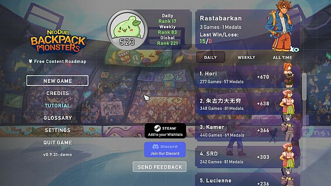 NEODUEL: Backpack Monsters