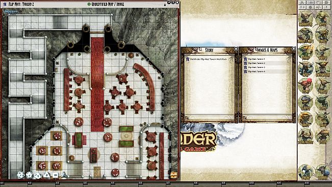 Fantasy Grounds - Pathfinder Flip-Mat: Tavern Multi-Pack (Map Pack)