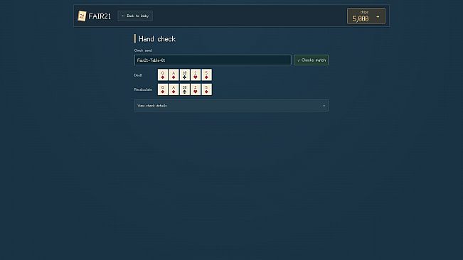 Fair21: Blackjack