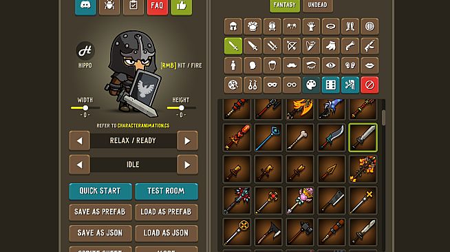Fantasy Heroes: Character Editor & Sprite Sheet Maker