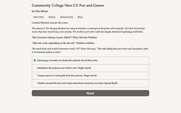 Community College Hero: Fun and Games