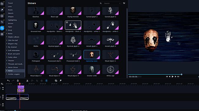 Movavi Video Editor Plus 2022 - Horror Stories Set