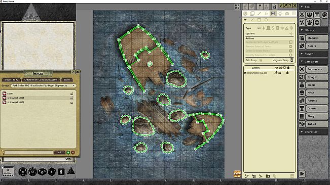 Fantasy Grounds - Pathfinder RPG - Pathfinder Flip-Mat: Shipwrecks