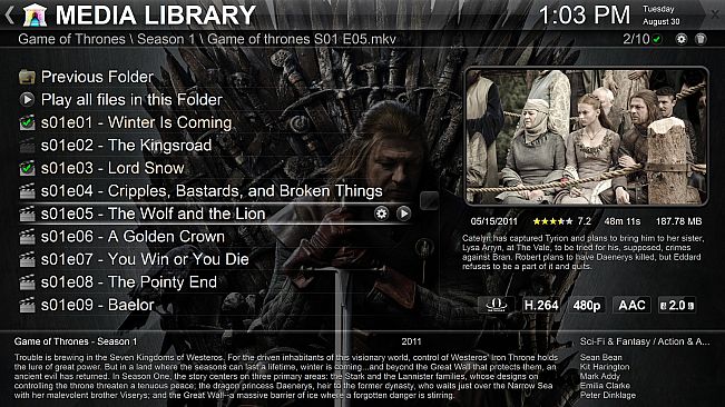 Zoom Player - 4K fullscreen navigation skin