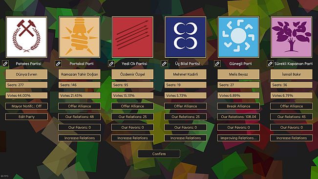 Turkish Throne - Custom Party Names & Abbreviations