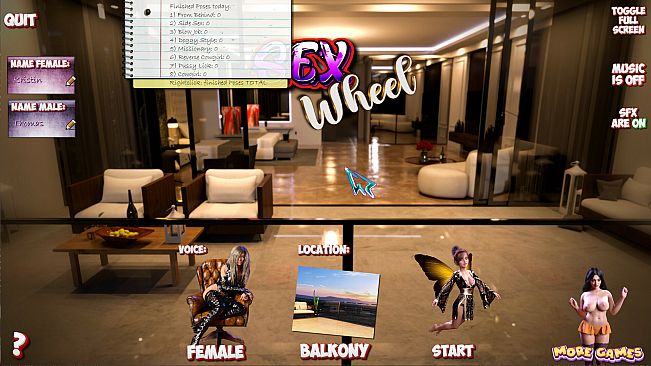 Sex Wheel - An Erotic Game