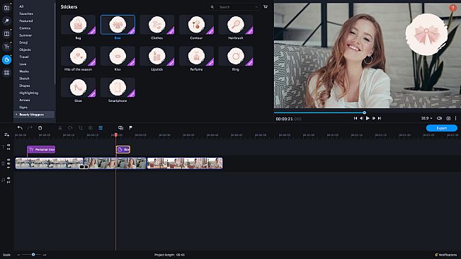 Movavi Video Editor Plus 2021 Effects - Blogger Set