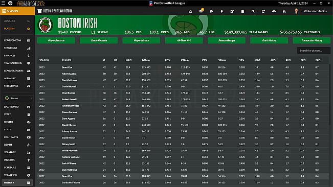 Draft Day Sports: Pro Basketball 2022