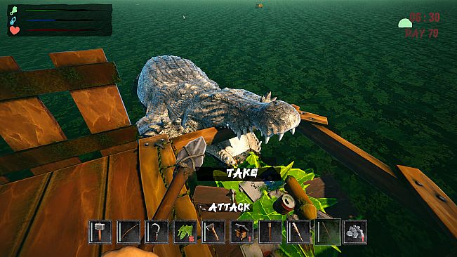 Survival Float Simulator - Crocodile Waters Craft, Raft, Build