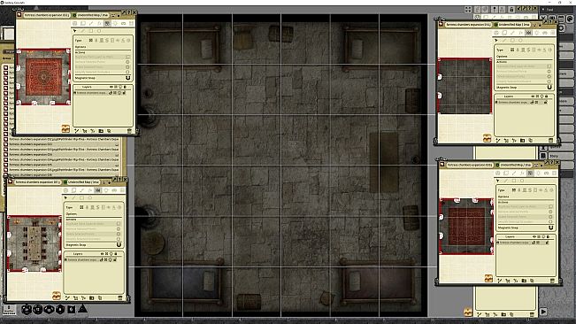 Fantasy Grounds - Pathfinder RPG - Flip-Tiles - Fortress Chambers Expansion