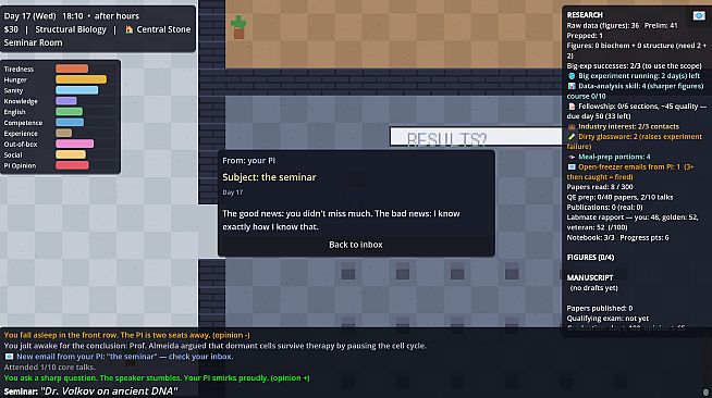 A PhD Simulator - Publish & Perish