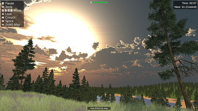 Infinite Orienteering: The Hiker's Path