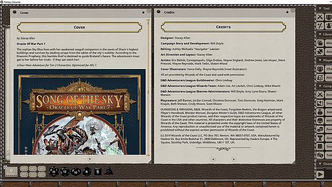 Fantasy Grounds - D&D Adventurers League EB-07 Song of the Sky