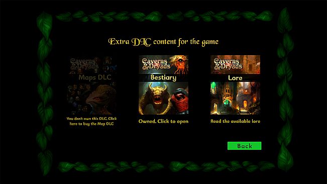 Caverns And Dryads - Bestiary DLC