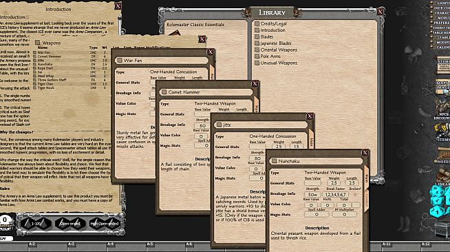Fantasy Grounds - Rolemaster Classic: The Armoury