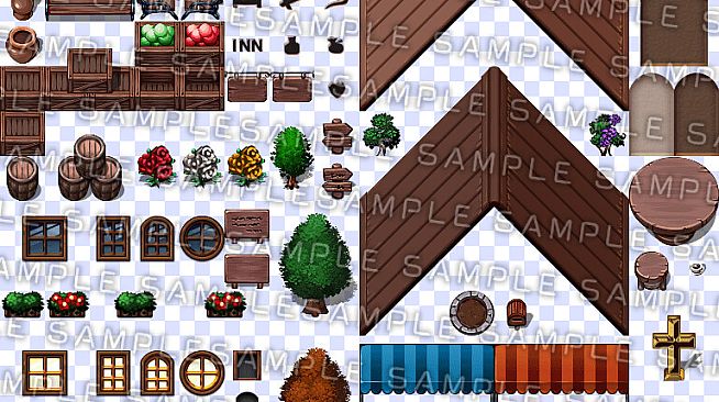 RPG Maker MV - Krachware Fantasy Town Exterior Tileset