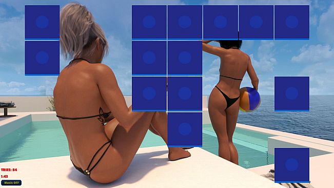 Sexy Memory Puzzle - Pool Girls