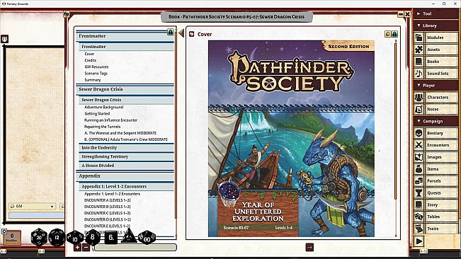 Fantasy Grounds - Pathfinder Society Scenario #5-07: Sewer Dragon Crisis