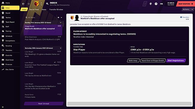 Football Manager 2021 Touch - All Players Interested
