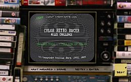 FIRST STEAM GAME VHS - COLOR RETRO RACER : MILES CHALLENGE