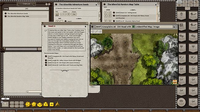Fantasy Grounds - Meander's Map Pack: Idlewilds (Map Pack)