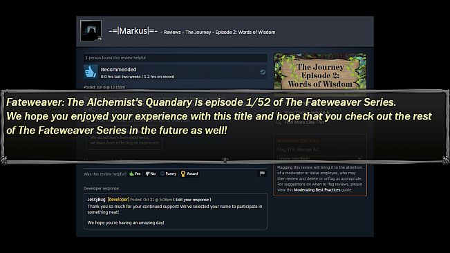 Fateweaver: The Alchemist's Quandary