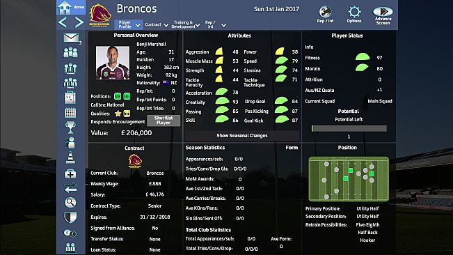 Rugby League Team Manager 2018