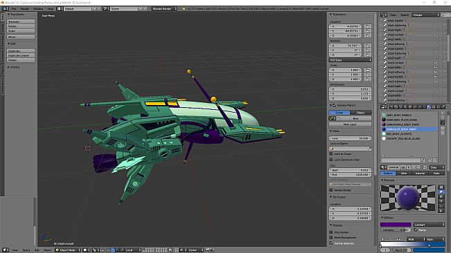 Radius-Wing SHMUP 3d Models