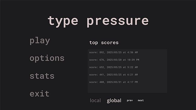 Type Pressure