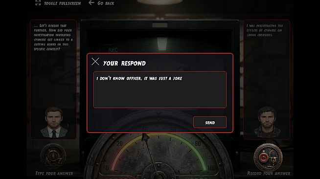 Suspicious Minds: interrogation simulator