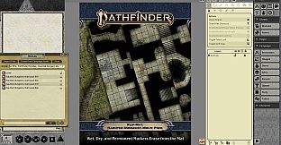 Fantasy Grounds - Pathfinder RPG - Pathfinder Flip-Mat: Haunted Dungeon Multi-Pack