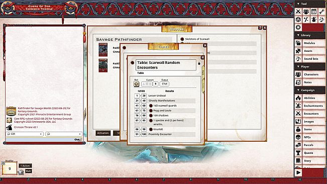 Fantasy Grounds - Pathfinder(R) for Savage Worlds: Curse of the Crimson Throne - Book 5: Skeletons of Scarwall