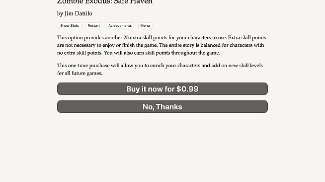 Zombie Exodus: Safe Haven - Double Skill Points Bonus