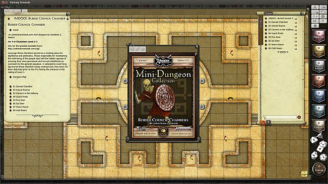 Fantasy Grounds -  Mini-Dungeon #001: Buried Council Chambers (PFRPG)