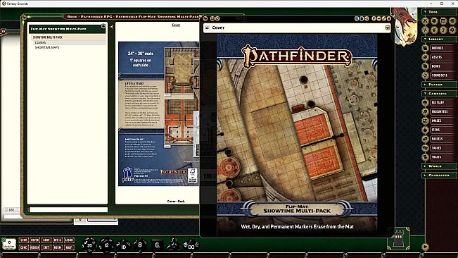 Fantasy Grounds - Pathfinder RPG - Pathfinder Flip-Mat: Showtime Multi-Pack
