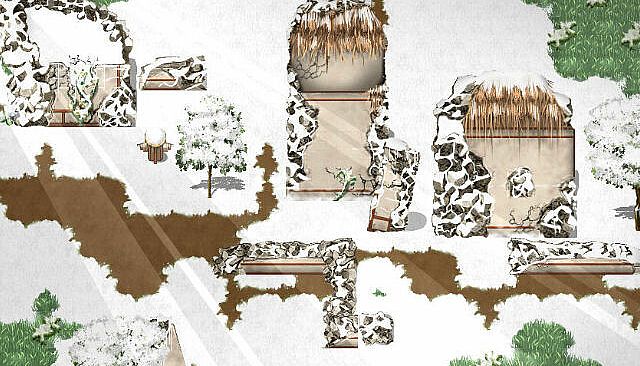 RPG Maker MZ - KR Snow Town Tileset