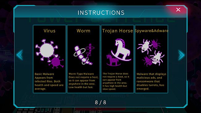 Tower defense for virus